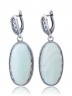 Серьги "Винтаж Дуо" 6458s1SerAgatZel300g017