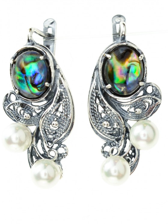 Серьги "Винтаж Дуо" 4316SerGalZel190g21