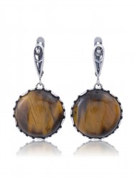 Серьги "Винтаж Дуо" 6345s1SerTigrKor215g1235