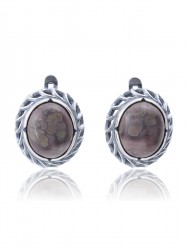 Серьги "Винтаж Дуо" 6156s1SerRodoBor150g1084