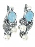 Серьги "Винтаж Дуо" 4317SerAqsGol190g21