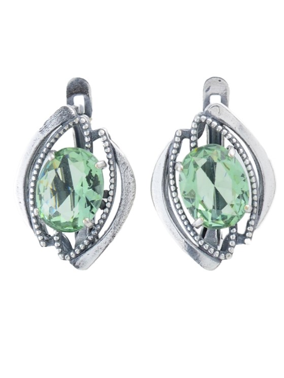 Серьги "Винтаж Дуо" 7438s1SerPrazZel185g1121
