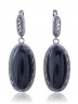 Серьги "Винтаж Дуо" 6348s1SerAgatChe215g017