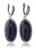 Серьги "Винтаж Дуо" 6348s1SerAgatChe215g017