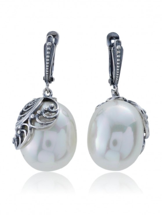 Серьги "Винтаж Дуо" 5478s1SerZhemBel185p319