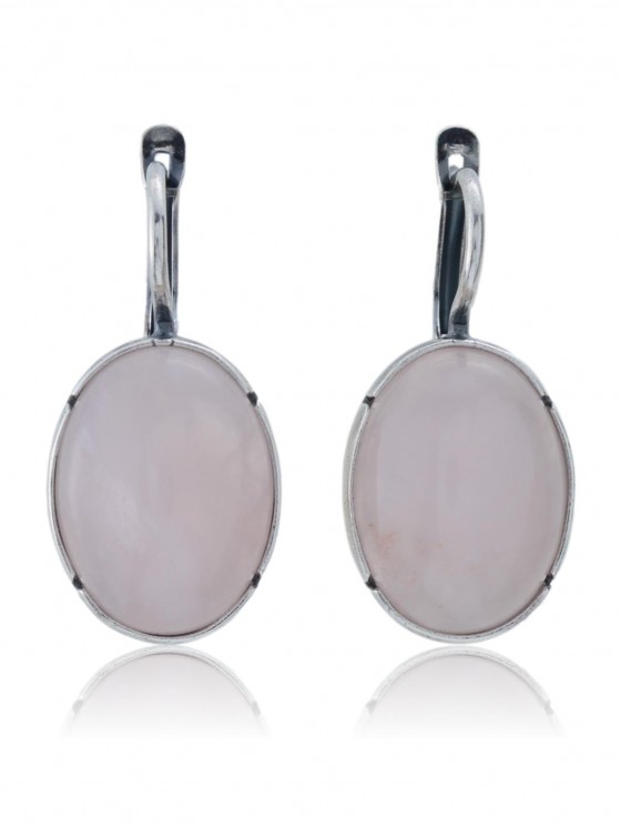 Серьги "Винтаж Дуо" 5526s1SerKvarRoz165P335