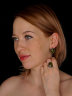 Серьги "Винтаж Дуо" 4168SerYntZel150g15003