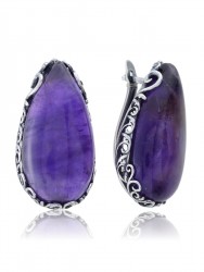 Серьги "Винтаж Дуо" 5574s1SerAmetFia185g1005