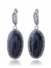 Серьги "Винтаж Дуо" 6349s1SerAgatChe215g017