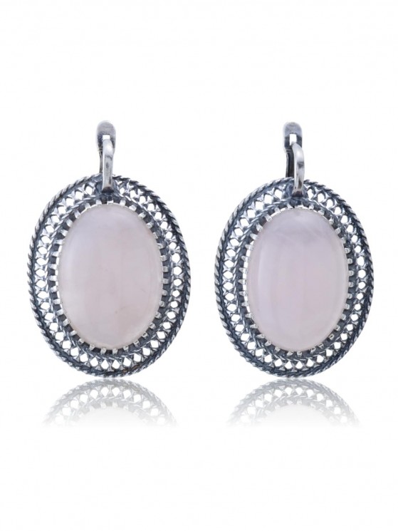 Серьги "Винтаж Дуо" 5883s1SerKvarRoz215g736
