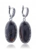Серьги "Винтаж Дуо" 6350s1SerAgatKor215g017