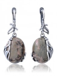 Серьги "Винтаж Дуо" 6415s1SerRodoSer240g047