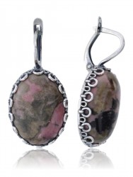 Серьги "Винтаж Дуо" 5835s1SerRodoRoz215g1260