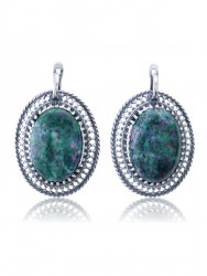 Серьги "Винтаж Дуо" 5884s1SerTsoiZel215g736