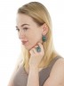 Серьги "Винтаж Дуо" 5884s1SerTsoiZel215g736