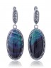 Серьги "Винтаж Дуо" 6351s1SerAgatFia215g017