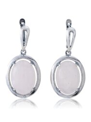 Серьги "Винтаж Дуо" 5302s1SerKvarRoz165p301