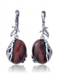 Серьги "Винтаж Дуо" 6416s1SerBychKor240g047