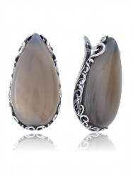 Серьги "Винтаж Дуо" 5577s1SerAgatSer185g1005
