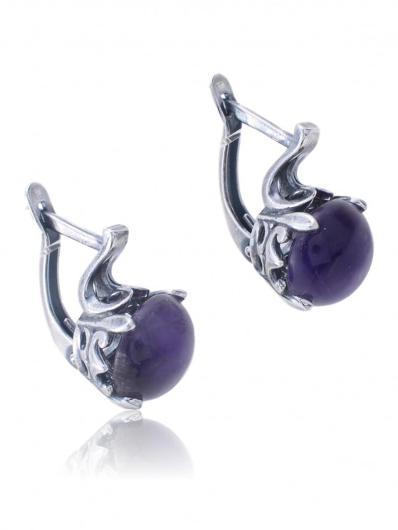 Серьги "Винтаж Дуо" 4999s1SerAmetFia145p16