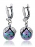 Серьги "Винтаж Дуо" 5305s1SerZhemChe165g422
