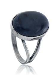 Кольцо "Винтаж Дуо" 5484s2KolAgatSin95p307