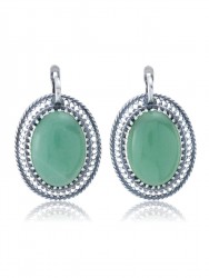 Серьги "Винтаж Дуо" 5888s1SerNefrZel215g736