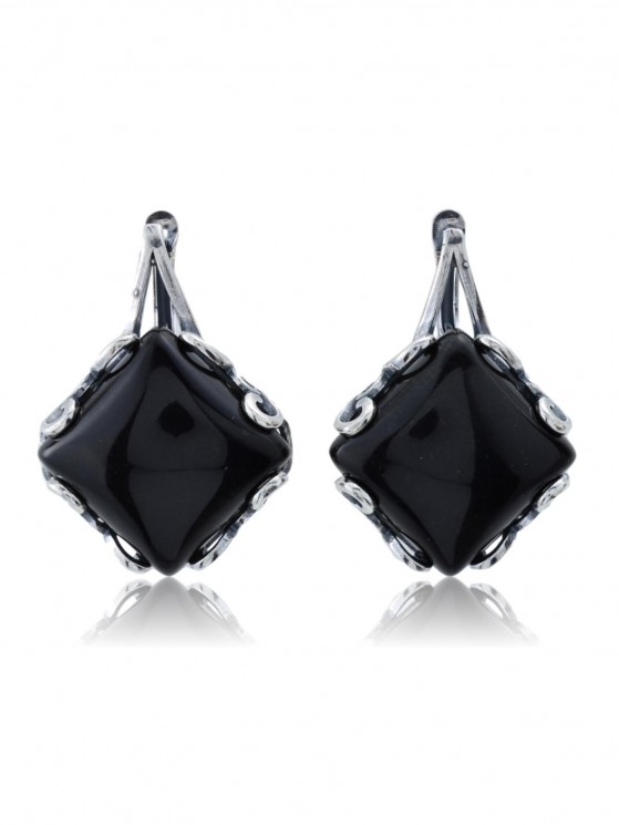 Серьги "Винтаж Дуо" 5768s1SerAgatChe185p103