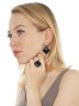 Серьги "Винтаж Дуо" 5768s1SerAgatChe185p103
