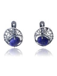 Серьги "Винтаж Дуо" 4955s1SerLazuSin130p001