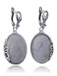 Серьги "Винтаж Дуо" 5840s1SerAgatSer215g766