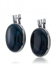 Серьги "Винтаж Дуо" 5488s1SerAgatSin18520184