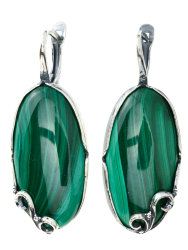Серьги "Винтаж Дуо" 4331SerMalZel600g1267