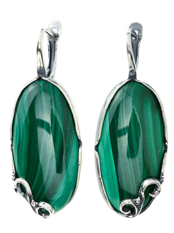 Серьги "Винтаж Дуо" 4331SerMalZel600g1267