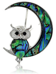 Брошь "Си Фауна" 4429BroGalSin135OwlMoon