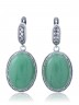 Серьги "Винтаж Дуо" 6474s1SerNefrZel265g019