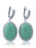 Серьги "Винтаж Дуо" 6474s1SerNefrZel265g019