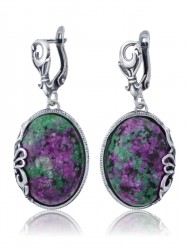 Серьги "Винтаж Дуо" 5845s1SerTsoiZel215g766