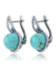 Серьги "Винтаж Дуо" 5126s1SerBiryGol165o16