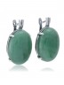 Серьги "Винтаж Дуо" 5336s1SerNefrZel165p202