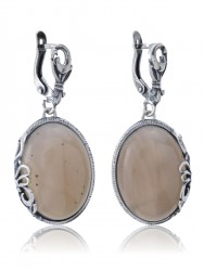 Серьги "Винтаж Дуо" 5846s1SerAgatSer215g766