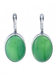 Серьги "Винтаж Дуо" 6526s1SerAgatZel200g1335