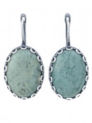 Серьги "Винтаж дуо" 6774s1SerAgatZel245g1260