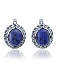Серьги "Винтаж Дуо" 5896s1SerLazuSin165g1084