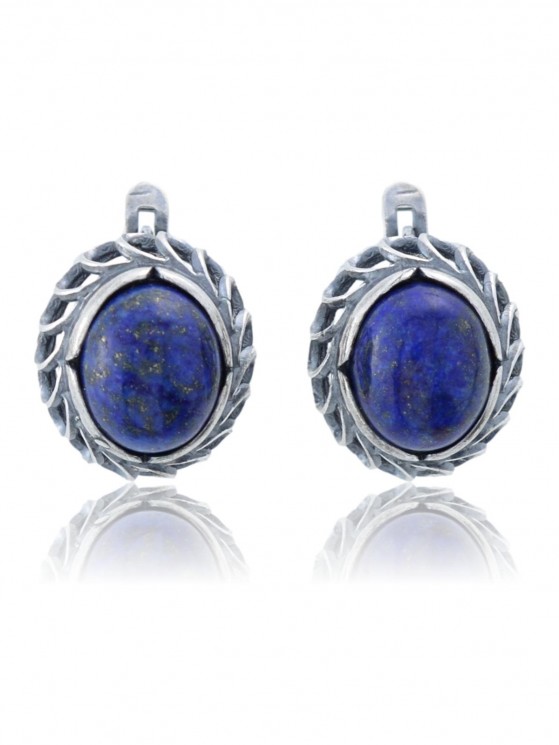 Серьги "Винтаж Дуо" 5896s1SerLazuSin165g1084