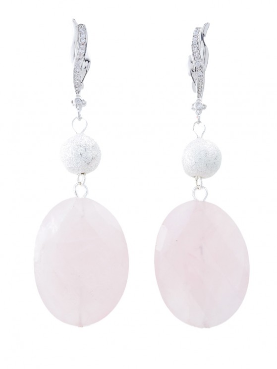 Серьги "Rock balls" 7265SerKvarRoz350RB