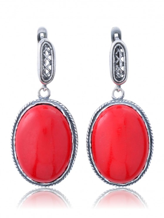 Серьги "Винтаж Дуо" 6477s1SerKoraKra265g019