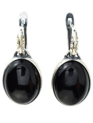 Серьги "Винтаж Дуо" 4185SerAgaChe165g15001