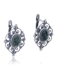 Серьги "Винтаж Дуо" 5009s1SerAgatZel14520738