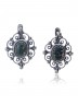 Серьги "Винтаж Дуо" 5009s1SerAgatZel14520738